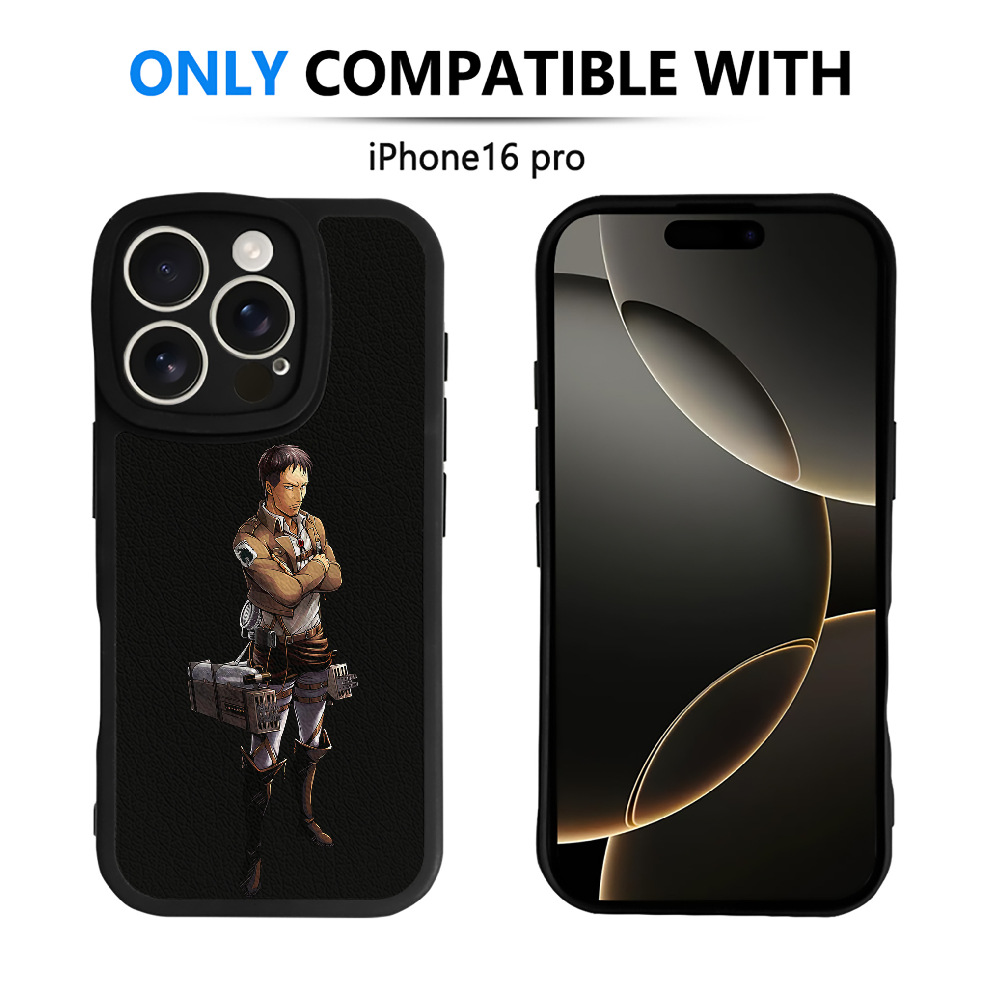 （画像用） 進撃の巨人 Attack on Titan 【iPhone 16シリーズ対応】シリコンスマホケース（レザー調） 材質：シリコン